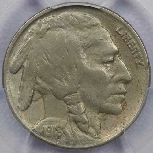 1918-S 5セントバッファローニッケル - PCGS XF 45