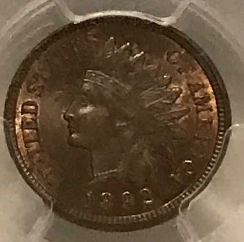 1892年インディアンヘッドセント、未使用PCGS MS64 RBレッドブラウン｜WORLD RESOURCE【QUEEN店】