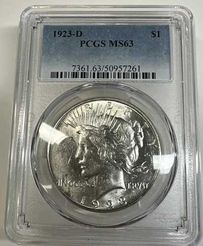 1923-D ピース銀貨 MS 63 PCGS