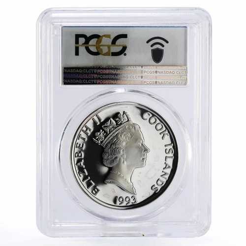 クック諸島 50ドル ジャック・マルケット ボート PR67 PCGS 銀貨 1993年