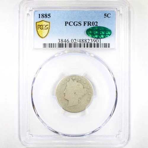 1885 5C PCGS/CAC Fair 02 - リバティニッケル - キーデート