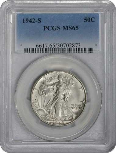 1942-S ウォーキング・リバティ・ハーフダラー MS65 PCGS｜WORLD RESOURCE【QUEEN店】