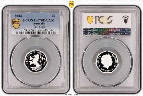 2004年 オーストラリア テスト 1 ドル銀貨 PCGS PR70DCAM