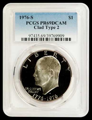 [16枚セット] - 1976-S クラッド タイプ2 アイゼンハワー ドル PCGS PR69DCAM
