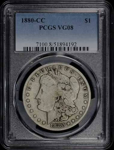 1880-CC モーガン シルバードル ~ PCGS VG8 ~ カーソンシティ セミキーデート 問題なし *｜WORLD RESOURCE【QUEEN店】