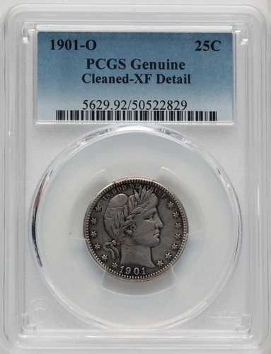 1901 O バーバー クォーター 25セント PCGS XF 詳細 (829)