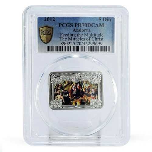アンドラ 5ダイナー イエスの奇跡 群衆に食事を与える PR70 PCGS 銀貨 2012年