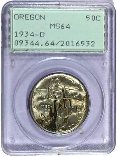1934-D PCGS MS64 オレゴントレイル クラシック コモン ハーフTDO FS-301 1st Gen OGH