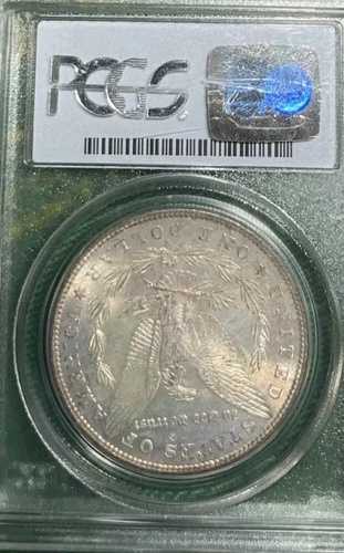 米国造幣局 1881-S モルガン銀貨 PCGS MS-65 BU 光沢＆良好な色調