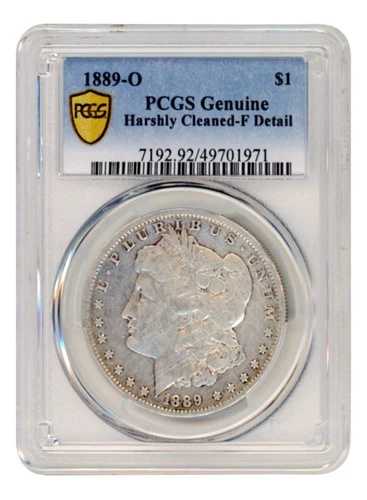 ?? 1889-O モルガン銀貨 ? PCGS 正規品 ? 強力クリーニング済み、F ディテール ??
