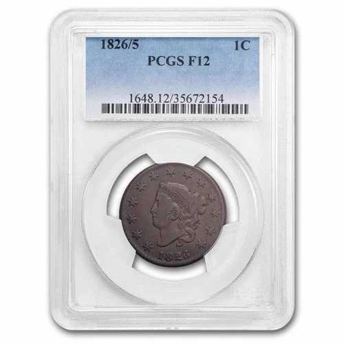 1826/5 ラージセント ファイン-12 PCGS