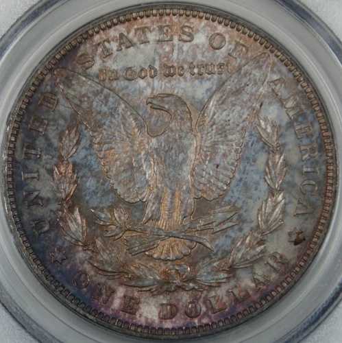 1889年モルガン銀貨、PCGS MS-62 *トーン*グレードとしては高級