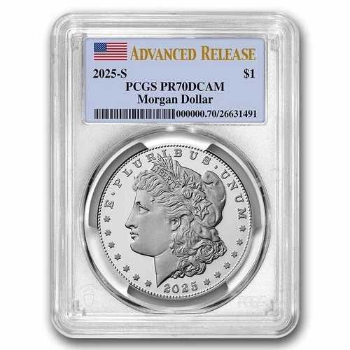 2025-S プルーフ シルバー モルガン ダラー PR-70 PCGS (先行リリース)