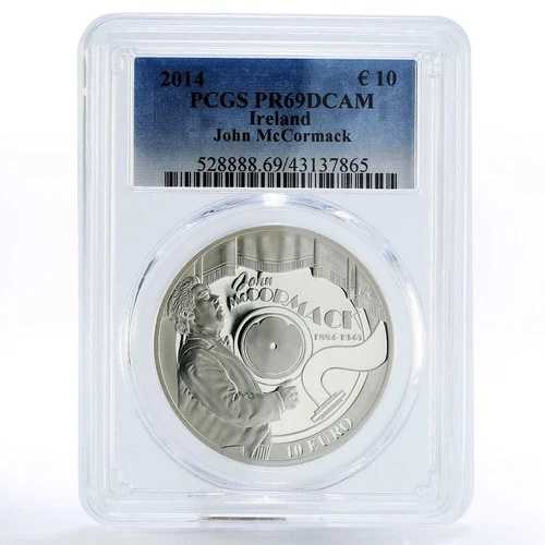 アイルランド 10ユーロ 歌手ヨグン・マコーマック生誕130周年 PR69 PCGS 銀貨 2014年 82,885円