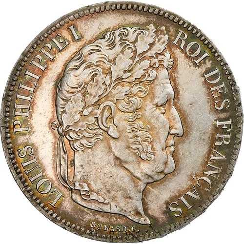 [#637556] フランス、ルイ フィリップ 1 世、5 フラン、1834 年、ラ ロシェル、シルバー、オーストラリア