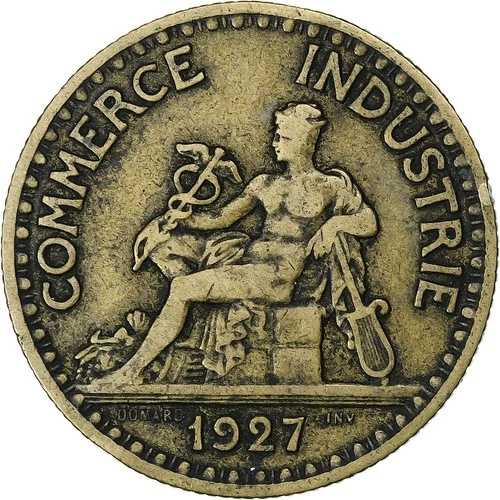 [#1285366] フランス、2 フラン、シャンブル ド コマース、1927 年、パリ、キュプラアルミニウム、