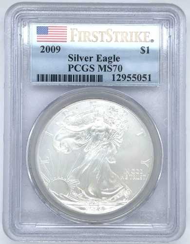 2010年 ファーストストライク $1 アメリカン シルバー イーグル PCGS MS 70 - 1オンス .999 シルバー｜WORLD RESOURCE【QUEEN店】
