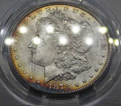 1878年製「P」7TF モルガン銀貨 裏面 78' $1 PCGS MS64 #721 BU Unc ECC&C
