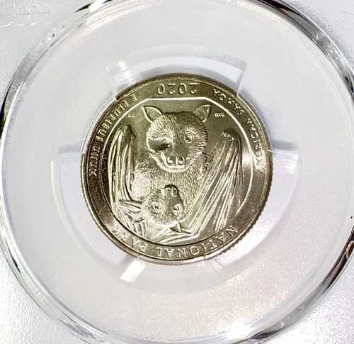 2020 P PCGS MS64 ワンアイブラインドバット ミントエラー -アメリカ領サモア NP クォーター -
