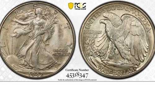 1942 D 米国リバティウォーキングハーフダラー：PCGS MS66 ゴールドシールド ~ 素晴らしいコイン!
