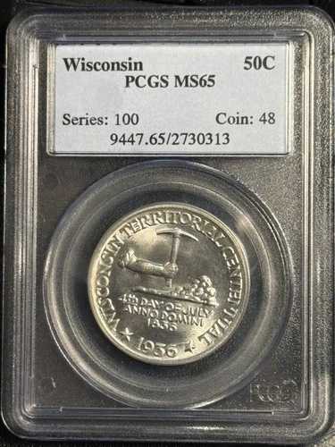1936年 クラシック記念 ウィスコンシン準州建国100周年 PCGS MS-65 ウィスコンシン