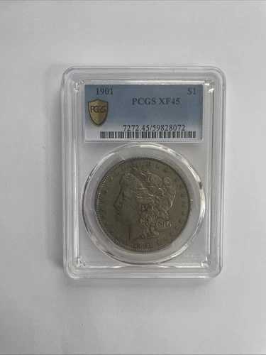 1901年 モルガン銀貨 PCGS XF45 流通キー日付 $1