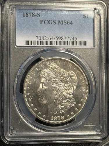1878年 S モーガン銀貨 PCGS MS-64 プルーフライク表面