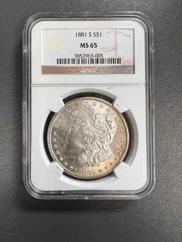 1881-S モルガン・ダラー NGC MS 65 認定シルバーダラー トーニング