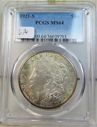 1921年 S モルガン・ダラー PCGS MS64 *VAM 6a BU ゴッジ HitList40* EP