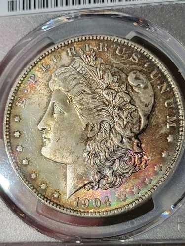1904 0 1ドル モルガン・ダラー PCGS MS64 トーン