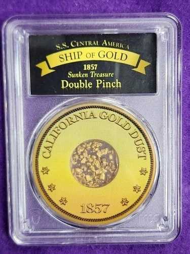 1857年 ダブルピンチ カリフォルニアゴールド PCGS SS セントラルアメリカ難破船 ボブ・エバンス 83,490円