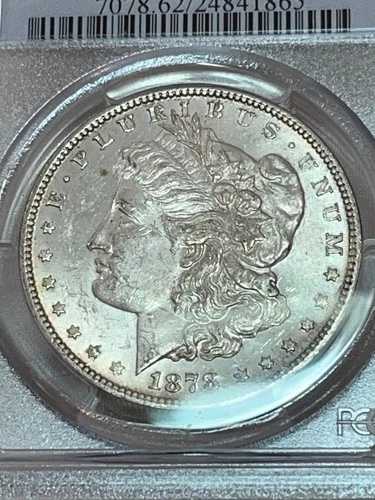 1878年 7/TF 強力 PCGS MS62 モルガン銀貨 証明書番号 24841865 83,490円