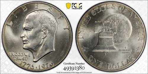 1976年 S アイゼンハワー 1ドル銀貨 IKE MS 66 未流通プルーフ