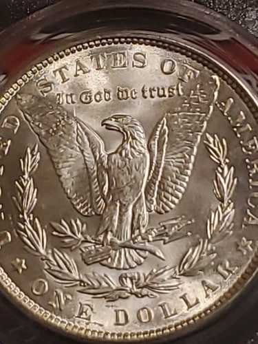 1887年モルガン・ダラーMS65。ナイス・ブラスト・ホワイト、ほぼフルストライク・フェイス・オブ・リバティ。ナイス