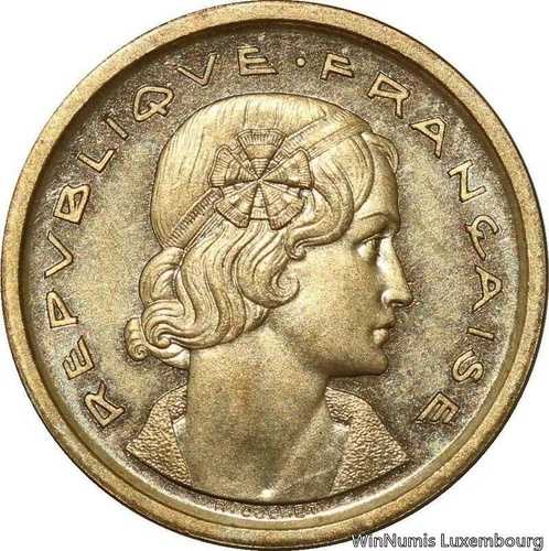 S9933 レア フランス 20 サンタイム エッサイ コシェ 1961 PCGS SP65 -＞ オファーする-