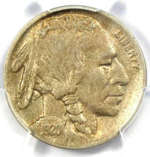 1920-D バッファロー ニッケル 5C - PCGS AU 詳細認定 - 希少な日付!|WORLD RESOURCE【QUEEN店】