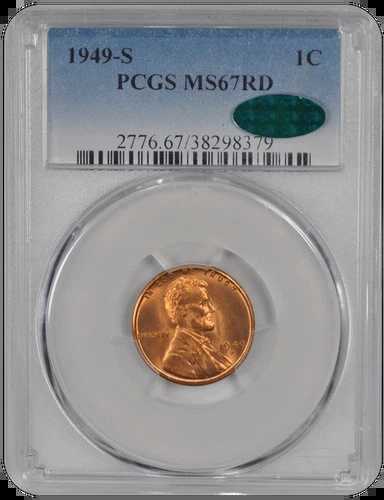 1949-S リンカーン PCGS CAC RD 67