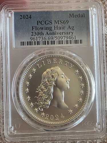 2024年 230周年記念 流髪銀鷲メダル PCGS MS69