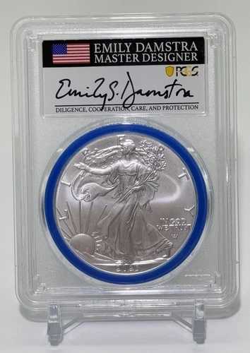 2023年 1ドル シルバーイーグル PCGS MS70 ダムストラ サイン入り ミントデザイナーシリーズ FDOI 限定150枚