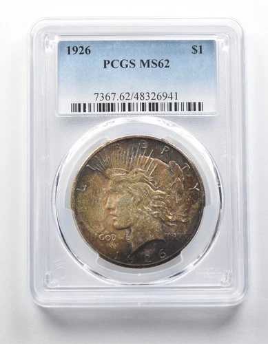MS62 1926年 ピースシルバードル PCGS 美しいトーン *2107｜WORLD RESOURCE【QUEEN店】