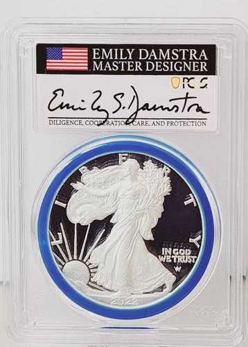 2022-W アドバンスリリース プルーフ シルバーイーグル PCGS PR70 ダムストラ - ミントデザイナー Seri｜WORLD RESOURCE【QUEEN店】