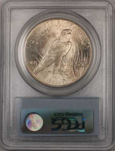 1923年 シルバー ピースダラー 1ドルコイン PCGS MS-64 ベターコインダイチップ オバ面(BR12 A)|WORLD RESOURCE【QUEEN店】