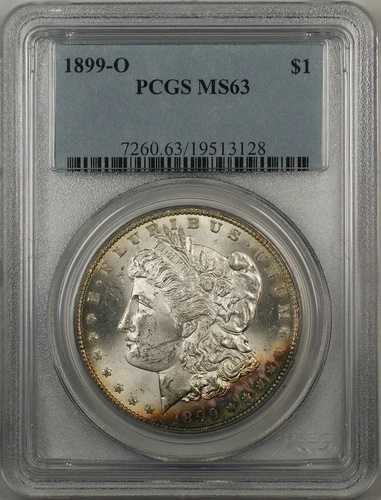 1899-O モルガン シルバー ダラー 1ドル コイン PCGS MS-63 トーン (BR-24 H)|WORLD RESOURCE【QUEEN店】