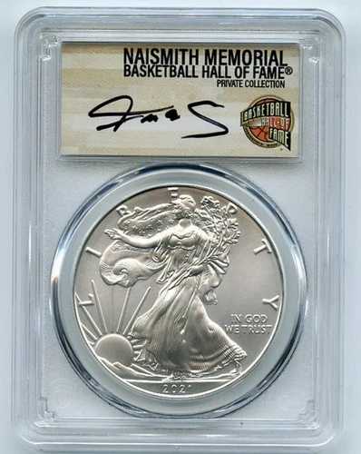 2021年 1ドル アメリカン シルバー イーグル タイプ1 PCGS MS70 FDOI トレーシー・マグレディ