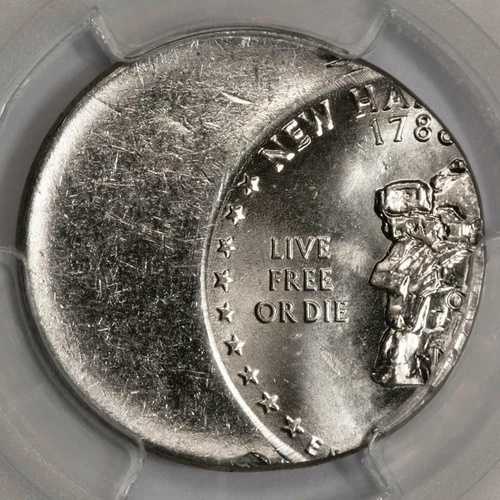 2000年 PCGS MS66 40%オフセンター ニューハンプシャー クォーターミントエラー Live Free Or Die