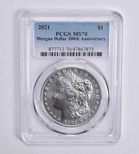 2021年 モルガン・ダラー 100周年記念 MS70 PCGS ブルーレーベル