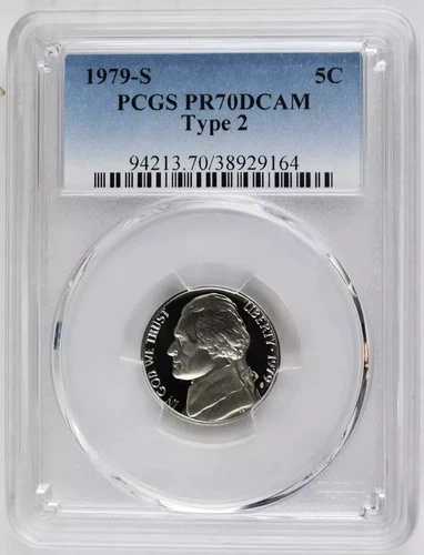 1979年 Sニッケル ジェファーソン PCGS PR-70 DCAM タイプ2