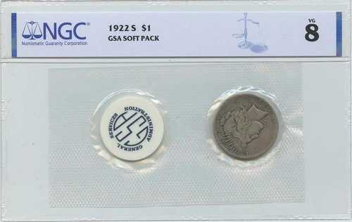 1922-S ピースダラー GSA ソフトパック S$1 NGC VG8