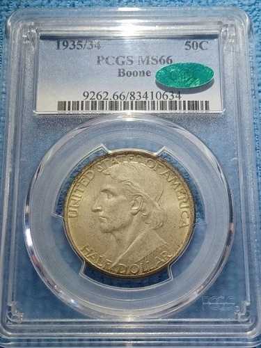 1935/34 PCGS MS66 ブーンクラシック記念ハーフダラー CAC ワーキングマンジェム
