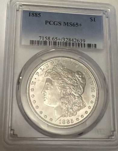 1885-P モーガン・ダラー PCGS MS65+ - 素晴らしい標本 - *** MS65 + ***